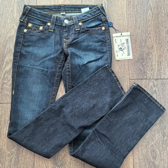 True Religion Vintage Low Rise Straight Jeans - Picture 1 of 7